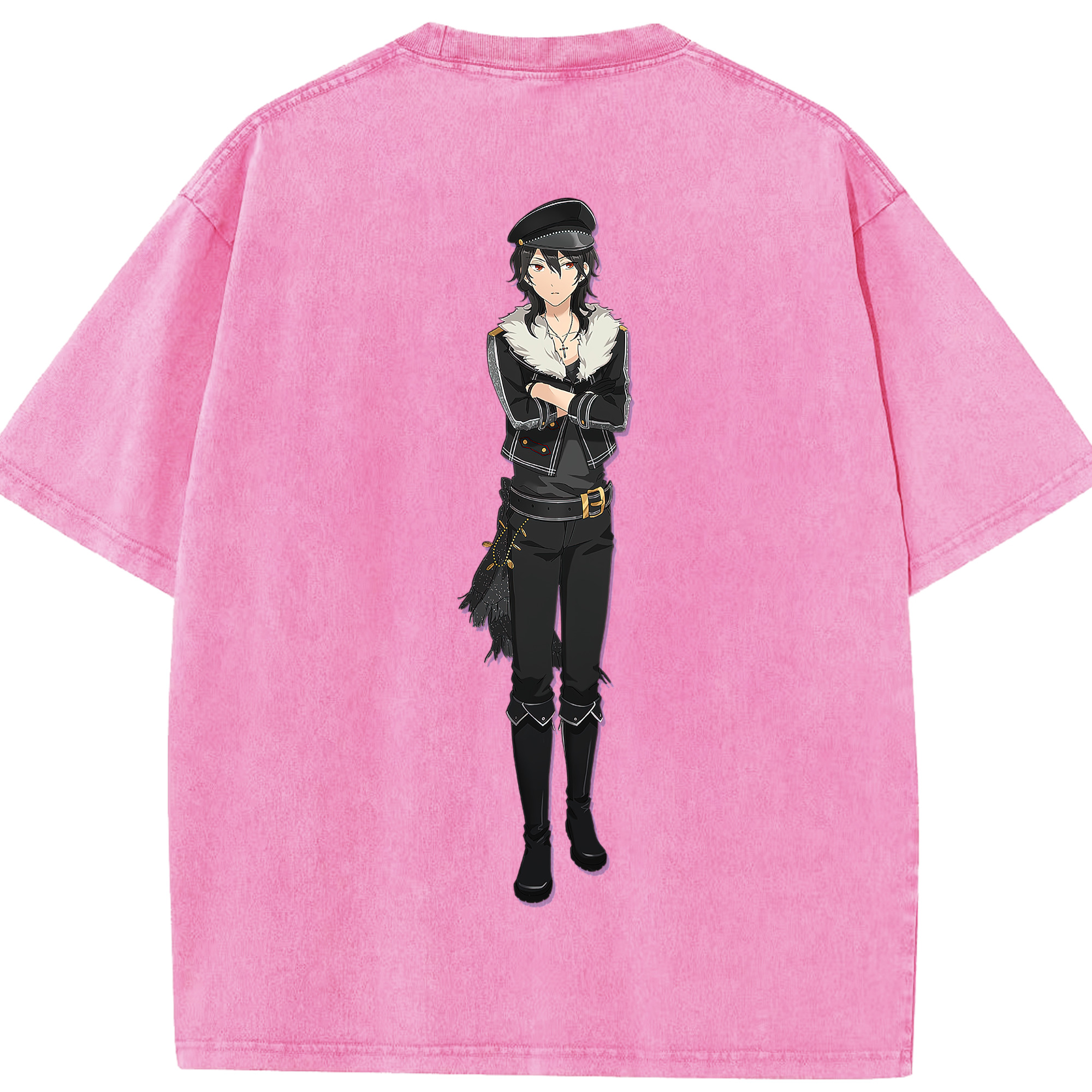 （画像用） あんさんぶるスターズ! Ensemble Stars 綿100% ヴィンテージ風 半袖Tシャツ（背面プリント）